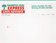 Tablet Screenshot of palmettocashexpress.com